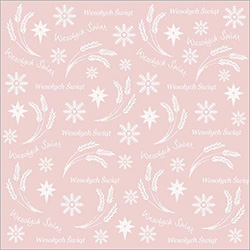 Polish Scrapbook Paper -Christmas Wesolych Swiat Collage - Single Paper