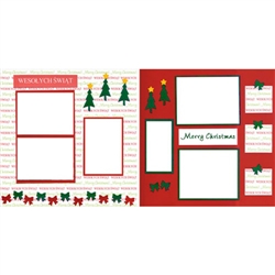 Polish Scrapbook Paper - Christmas 2 Page Kit #1