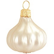 Polish Small Garlic Clove Glass Ornament
