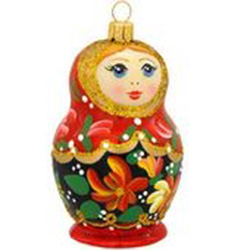 This little dear is sure to be a real doll in your collection! Our 3" tall Matryoshka doll ornament showcases Poland's craftsmanship at its finest. Modeled after Russian nesting dolls, this unique glass ornament is masterfully painted with glittering acc
