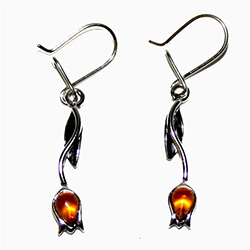 Tulip Honey Amber Earrings