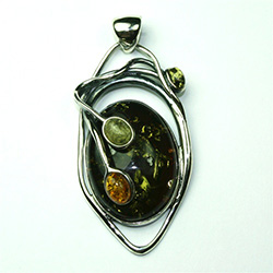 Forest Treasure Amber Pendant