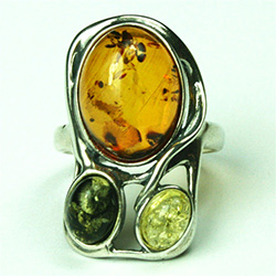 Size 8 Forest treasure Amber Ring