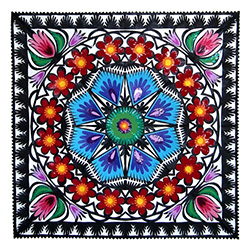 Lowicz Wycinanki 8" - 20cm Floral Square