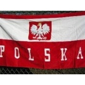 100% cotton large beach towel features the Polish Eagle above the word "Polska" (Poland).