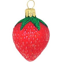 This strawberry ornament looks so tempting that you could almost eat it! With vivid colors, intricate details, and mouthwatering glitter accents, this 2.25" tall strawberry ornament will make a berry-liscious addition to your Christmas tree for years to c