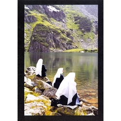 Meditation at Zielony Staw ( Green Lake) in the Dolina Gasienicowa, the valley below Kasprowy Wierch, in the High Tatra mountain range of Southern Poland.