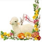 Polish Easter Luncheon Napkins (package of 20) - 'Lamb with Resurrection Flag'