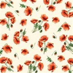 Beautiful Poppies Luncheon Napkins.  Three ply napkins with water based paints used in the printing process.