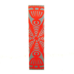 This is a Kurpie style wycinanka printed on a bookmark featuring a Baba design (Grandma) on each end.