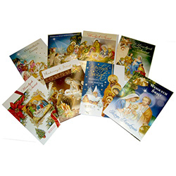 Assorted Polish Religious Christmas Cards - (10) Pack