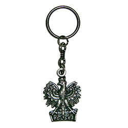 Metal Polish Eagle Keychain with Polska (Poland) on the base.