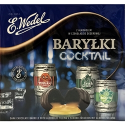 E. Wedel Barylki Cocktail - Dark Chocolate Barrels With Liqueur Filling  200g/7.05oz