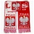 Display your Polish heritage!  Polska scarves are worn in Poland at all major sporting events.  Features Poland's national symbol the crowned white eagle bordered by the phrase "Tylko Polska" - "Only Poland" ,  "Zawsze Wierni" - "Always Faithful" and Bial