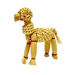 Decorate your home with a little bit of Polish folk art. These straw decorations are made entirely by hand by a single family from the Lublin area where ornaments made of straw is an old tradition. The straw on this ram is intricately braided and hand tie