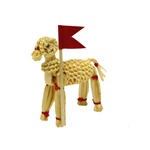 Decorate your home with a little bit of Polish folk art. These straw decorations are made entirely by hand by a single family from the Lublin area where ornaments made of straw is an old tradition. The straw on this ram is intricately braided and hand tie