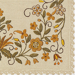 Polish Folk Art Dinner Napkins (package of 20) - 'Paper Cut Golden Sunlight'.  Three ply napkins with water based paints used in the printing process.  The pattern appears on all 4 quarters of this napkin.