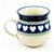 Polish Pottery 6 oz. Bubble Mug. Hand made in Poland and artist initialed.