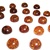Approx .375" x .25: thick - 10mm x 6mm thick.  These are round domed amber cabochons.  Price is per piece.