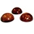 Approx .81" x .37" thick - 20mm x 10mm thick.  These are round domed amber cabochons.  Price is per piece.