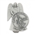 Carry St Michael the Archangel while you travel in your vehicle.  The back has a spring clip that slides on to the windshield visor.