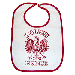 Polish Prince Baby's Bib With Snap