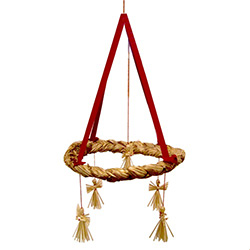 Straw making is an old tradition in the Lublin area of Eastern Poland, this beautifully hand plaited straw mobile is a spectacular example of the craftsmanship of the area. This ornament features 4 hanging angels.  Size is approx 10" x 14" high.