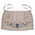 Women's hand embroidered Kashubian Floral Apron, in taupe color linen.  Made in Gdansk, we have only one available.