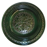 Polish wooden plates are made from Linden wood in the mountain region of southern Poland called Podhale.  The plates are cut and shaped on a lathe by hand.  The floral designs are burned into the wood before staining and varnishing. All the flowers are su