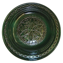 Polish wooden plates are made from Linden wood in the mountain region of southern Poland called Podhale.  The plates are cut and shaped on a lathe by hand.  The floral designs are burned into the wood before staining and varnishing. All the flowers are su