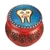 Boy's Round Wooden Tooth Polish Box