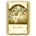 Pictured is a reproduction of an antique Polish holy card (c. 1920s).  It was given to Stella Dernoga by one of her favorite elementary school teachers, Sister Kinga, a Felician nun at the old Holy Rosary parish school in Baltimore, Maryland.