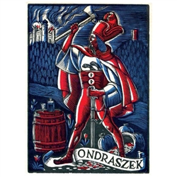 The subjects of these bold, energetic prints were the proud and fiercely independent mountain people attired in rich folk dress. Skoczylas engraved scenes of their unique customs, feats of daring, and legends of the fearless outlaw, Ondraszek.