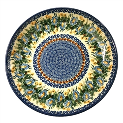 Polish Pottery 10.5" Dinner Plate. Hand made in Poland. Pattern U1588 designed by Maria Starzyk.