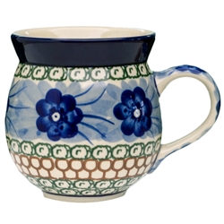 Polish Pottery 11 oz. Bubble Mug. Hand made in Poland. Pattern U53A designed by Anna Pasierbiewicz.