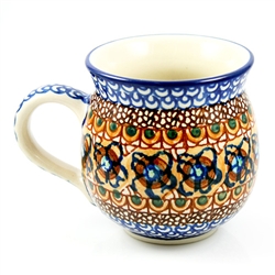 Polish Pottery 11 oz. Bubble Mug. Hand made in Poland. Pattern U152 designed by Maryla Iwicka.