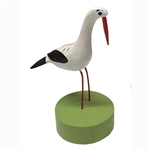 Storks migrate to Poland each spring and are a popular theme in Polish folk art.  We have an assortment of these hand carved and painted storks in a variety of poses.