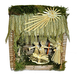 Straw Nativity Creche - Szopka 8"