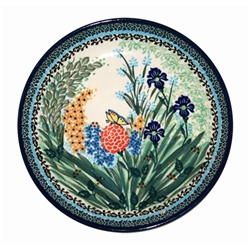 Polish Pottery 10.5" Dinner Plate. Hand made in Poland. Pattern U2210 designed by Teresa Liana.
