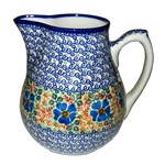 Unikat Polish Pottery Stoneware Pitcher 3 qt. 'Spring Flowers' U1698