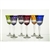 Beautiful set of six crystal tulip shaped wine glasses.  Classic diamond cut pattern all done by hand in Poland.  Six different colors in a set.
