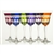 Beautiful set of six crystal tulip shaped wine glasses.  Classic diamond cut pattern all done by hand in Poland.  Six different colors in a set.  Each base has a small circular etching with the  24% PBO (genuine lead crystal) trademark (see picture).