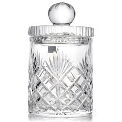 Genuine Hand Cut 24% Lead Crystal Cookie Jar - 7" Tall