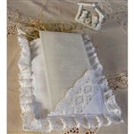 If you are looking for an elegant way to decorate your Christmas Eve dinner table look no further.  This beautiful hand made "little pillow" has two pockets to hold and display the Christmas wafer and hay.  100% cotton and lace made in Poland.