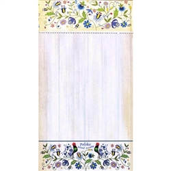 Magnetic Folk Note Pad - Kaszuby Flowers