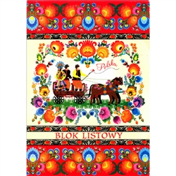 48 sheet color note pad decorated in 8 different Polish paper cut designs (wycinanki) from the Lowicz region of Poland. 
Size 16.5 x 23.5cm - 6.5" x 9.25".
These make great gifts for crafters, paper cut enthusiasts, artists and anyone Polish.