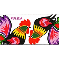 A Polish paper cut from the Lowicz region.  Roosters are a frequent theme in Polish folk art and represent both fertility and village life.