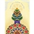 A beautiful glossy Christmas card featuring a Christmas tree above a Polish paper cut.
Cover greeting in Polish.