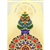 A beautiful glossy Christmas card featuring a Christmas tree above a Polish paper cut.
Cover greeting in Polish.