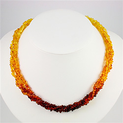 17.5" 3 strand Amber Necklace